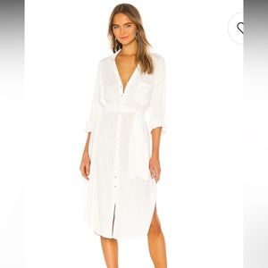 NEW White SPACE Shirt Dress, size XS/S